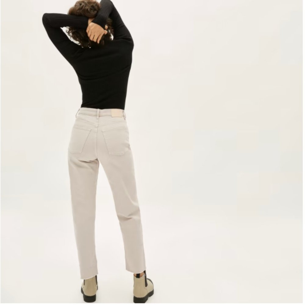 Everlane Beige Wide Leg Jeans